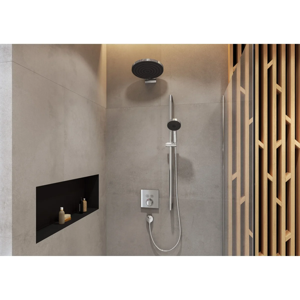HANSGROHE Bras mural pour douche de tête Pulsify chromé 24149000 – Image 6