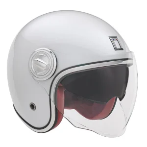 Casque Moto Jet Heritage Blanc Perle | NOX